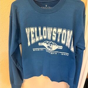 Blue Yellowstone Graphic Sweater